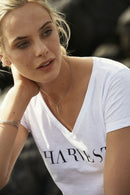 Whailford Lady Organic Slub V-neck T-skjorte